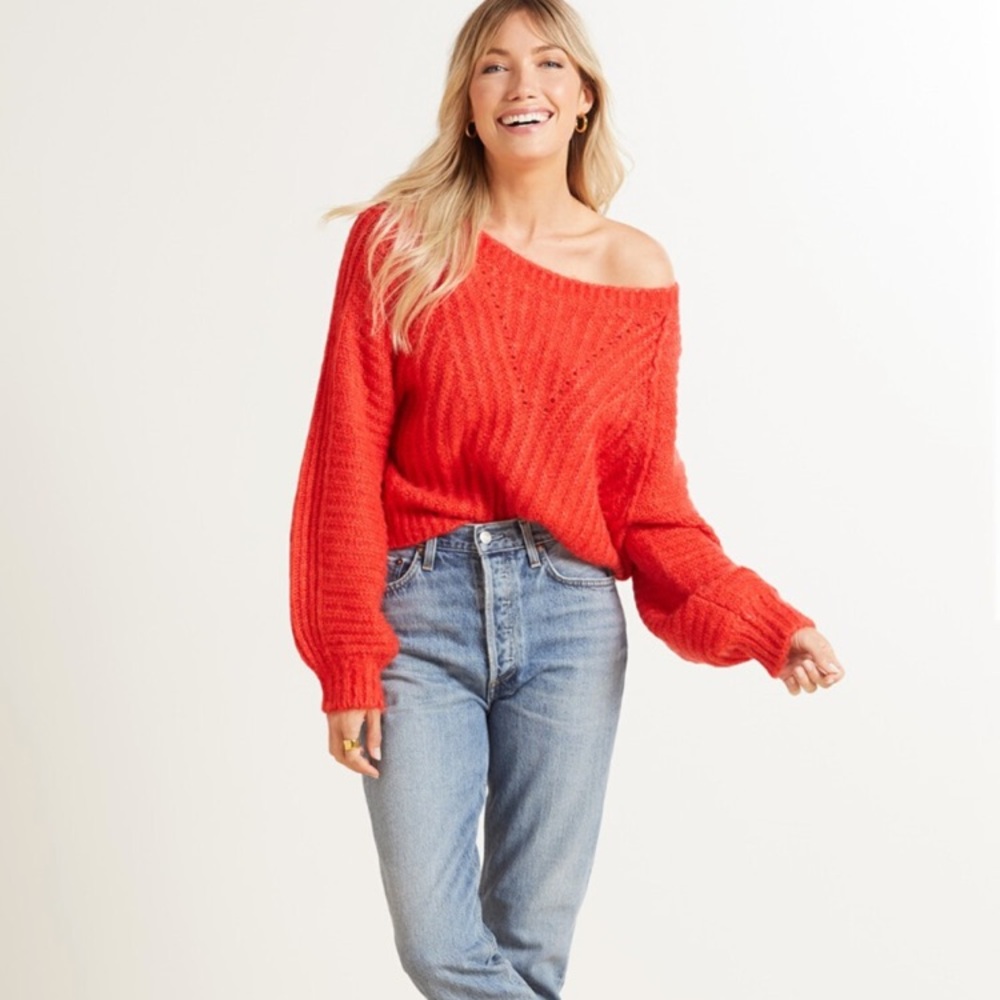 Free People Scarlet Off-Shoulder Sweater